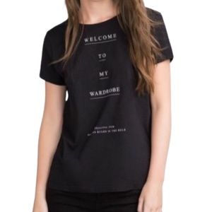 Zara “Welcome To My Wardrobe” Black Graphic Tee